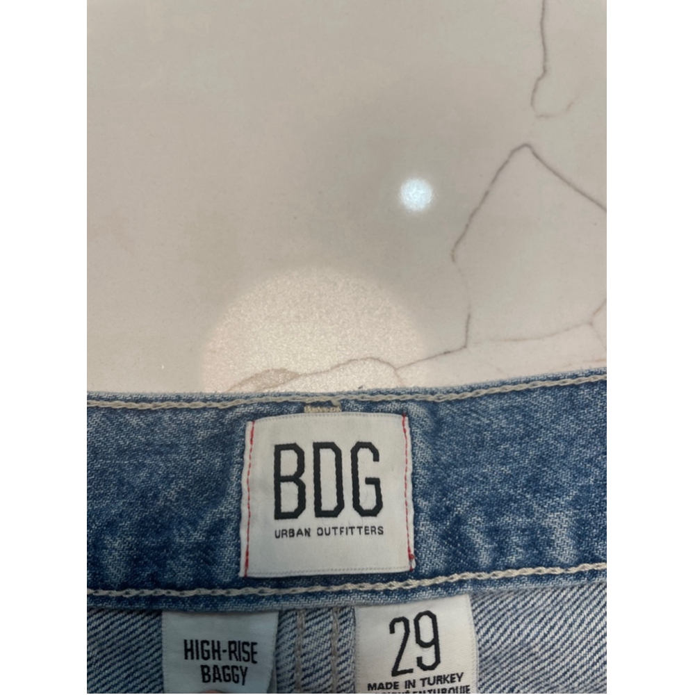 BDG Urban Outfitters High Rise Baggy Jeans 29 Raw Hem Distressed Skater - Picture 7 of 11